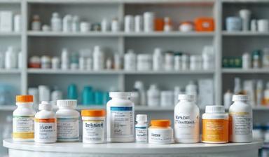 Veterinary pharmacy counter with medications